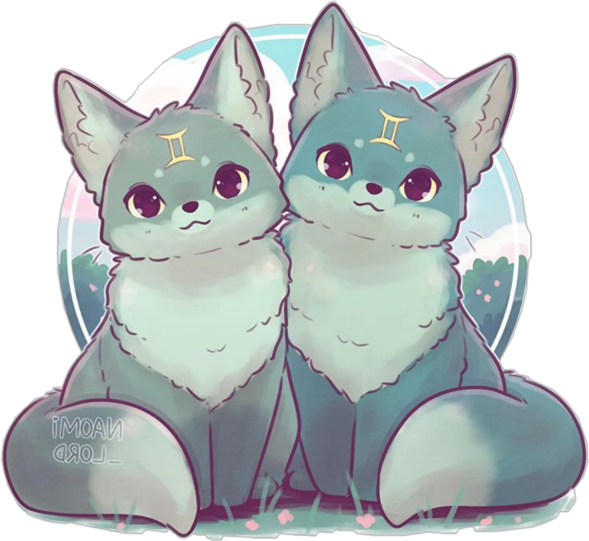 Wolfs Wolf Gemini Cool Wallpaper Sticker By Spacegirl Gemini Cute Png Cool Png Backgrounds