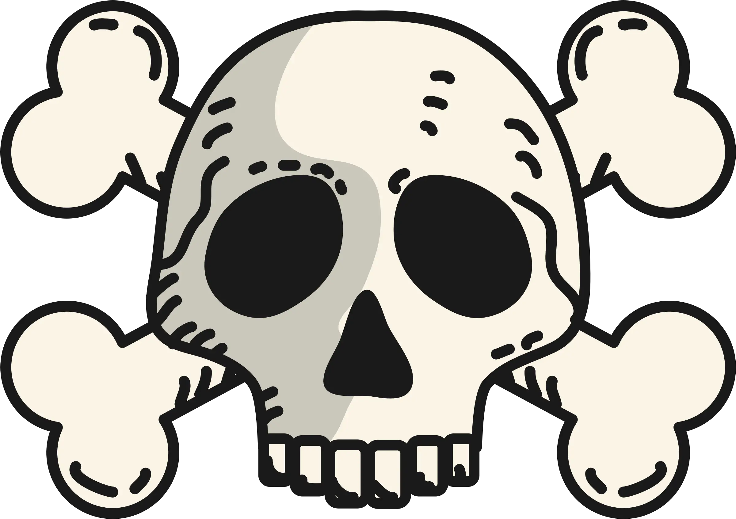 Crossbones Clipart Line Picture 353506 Skull Crossbones Cartoon Png Skull And Bones Png
