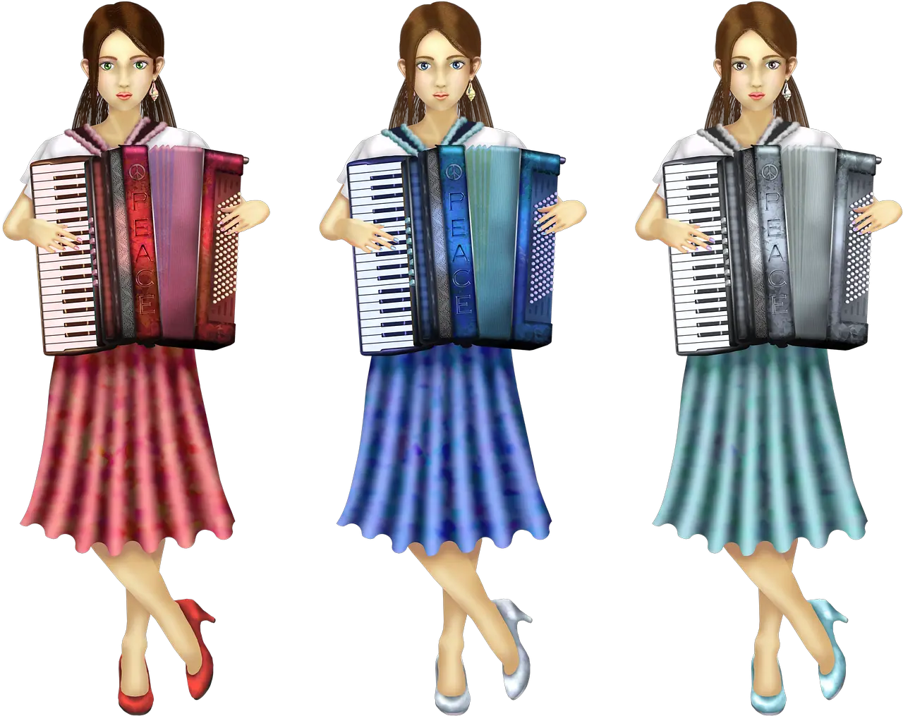 Accordion Women Girl Accordion Png Accordion Png