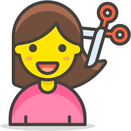Woman Getting Haircut Free Icon Iconiconscom Emoji De Una Familia Png Hairdresser Icon