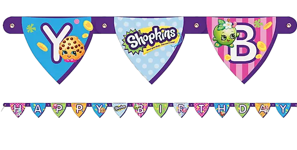 Shopkins Happy Birthday Banner Shopkins Banner Printable Printable Shopkins Banner Png Birthday Banner Png png