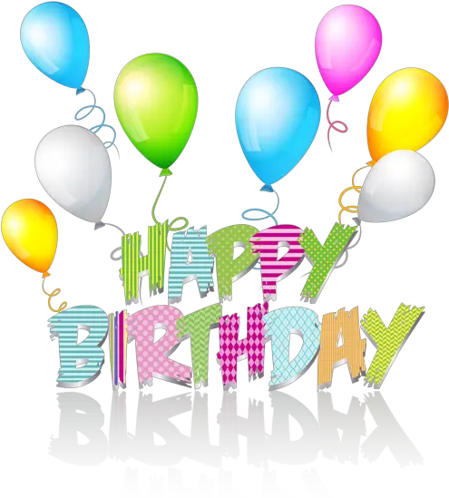 Happy Birthday Png Images Free Download Happy Birthday Text With Balloons Birthday Party Png