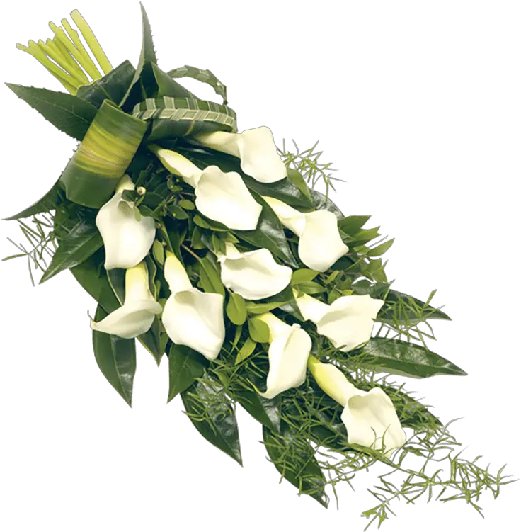 Calla Lily Sheaf Simple Funeral Flower Arrangements Png Calla Lily Png