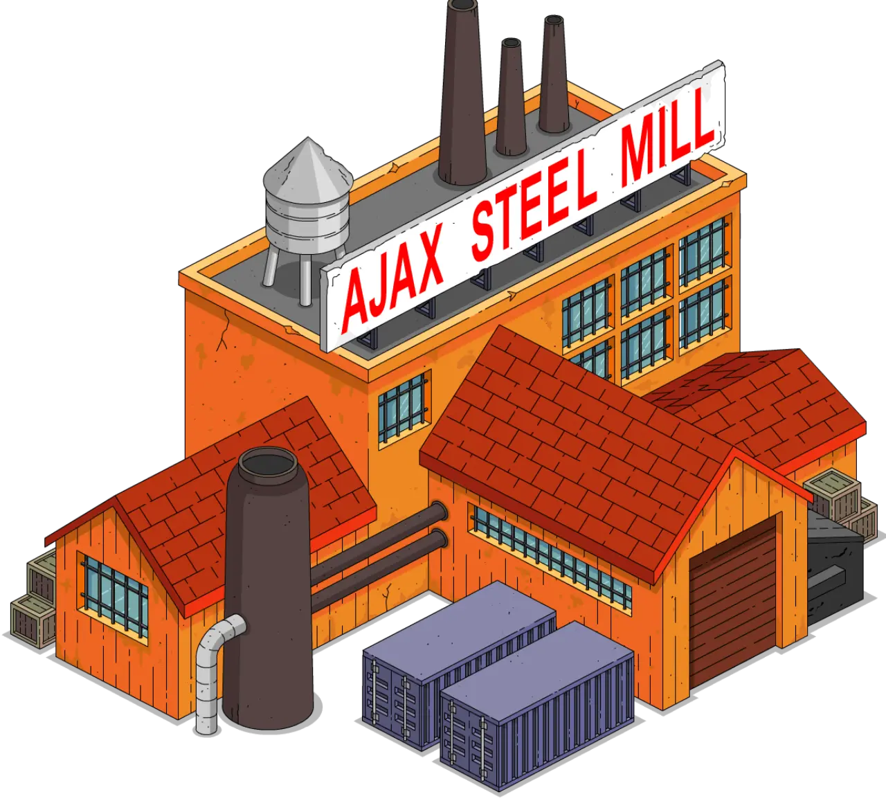 Ajax Steel Mill Unlock Roscoe Los Simpson Springfield Steel Mill Minecraft Png Los Simpson Png