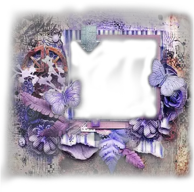 Cadre Frame Time Charurappel Purple Lila Violet Picture Frame Png Vintage Transparent