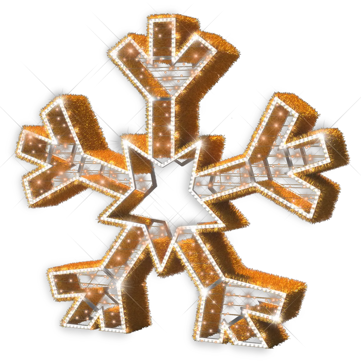 Majestic Gold Snowflake Art Png Gold Snowflakes Png