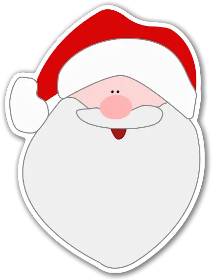 Santa Big Beard Stickerapp Cartoon Png Santa Beard Transparent Background