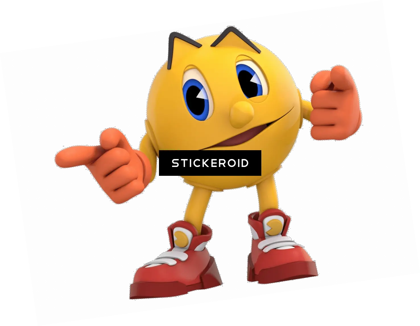 Download Hd Pacman Pointing Finger Pacman Transparent Png Pac Man From Pac Man And The Ghostly Adventures Pac Man Transparent Background
