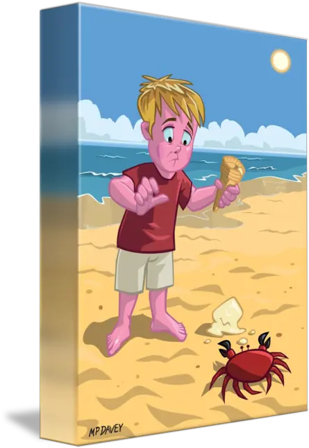 Cartoon Boy With Crab Crab On The Beach Cartoon Png Cartoon Boy Png