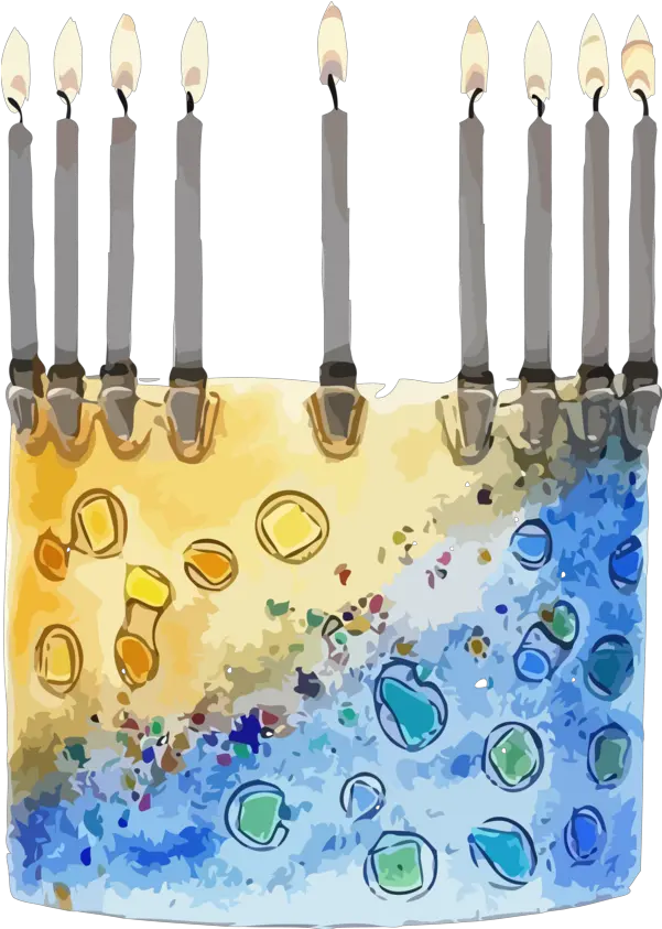 Hanukkah Candle Holder Birthday For Candle Holder Png Gold Menorah Icon