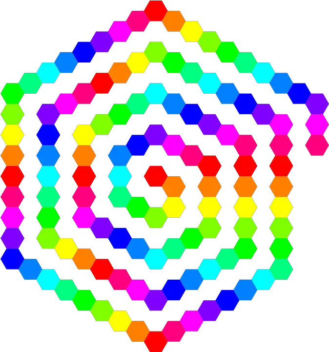 Rainbow Colors Hexagon Shape Hexagone Concentrique Png Hexagon Shape Png