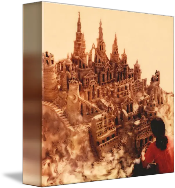 Sandcastle With Man Miami Beach By Joe Gemignani Hindu Temple Png Sandcastle Png
