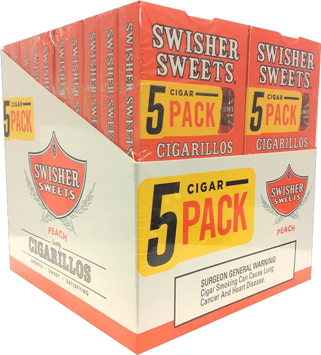 Swisher Sweets Peach 20pk5ct Cardboard Packaging Png Swisher Sweets Logo