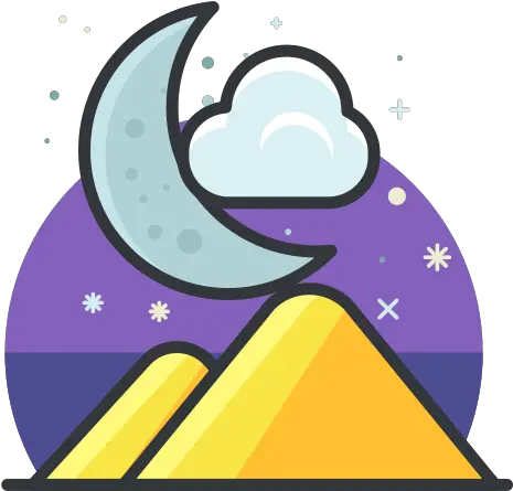 Night Scenery Mountains Moon Free Icon Iconiconscom Png Ios Moon Icon