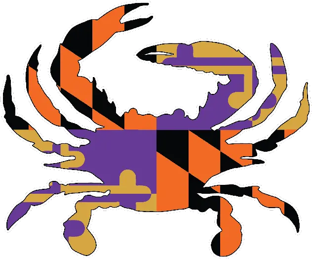 Baltimore Orioles U0026 Ravens Crab Die Cut Sticker U2013 Price Per 1 Maryland Flag Png Orioles Logo Png