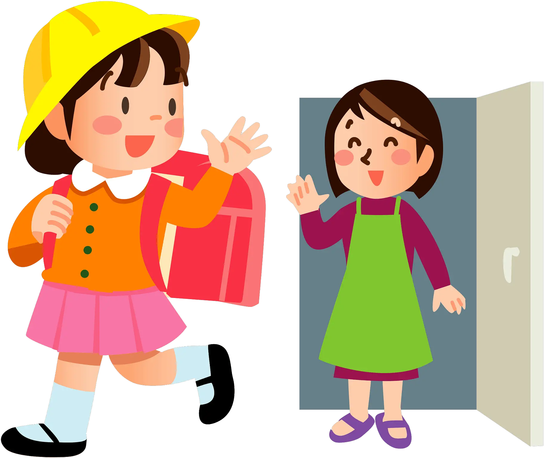 Daughter Are Saying Goodbye Clipart Saying Goodbye To Mother Clipart Png Goodbye Png
