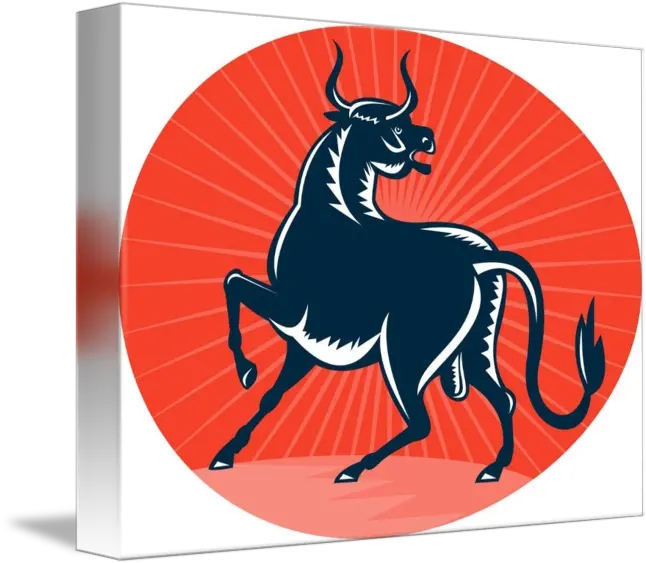 Texas Longhorn Bull Attacking By Aloysius Patrimonio Png Icon