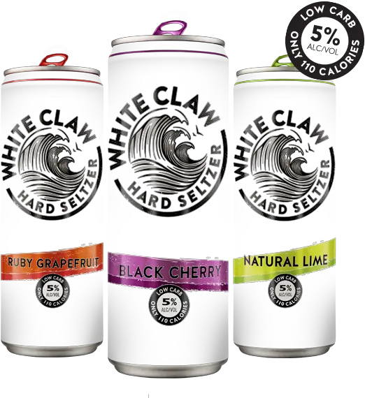 Three Cans Of White Claw Hard Seltzer White Claw Best Flavor Png White Claw Png