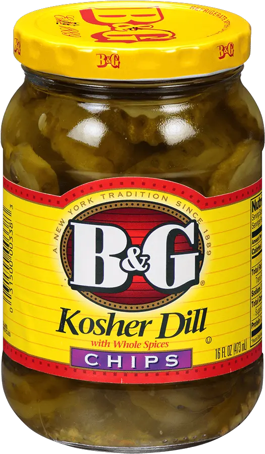 Kosher Dill Pickle Chips Bu0026g Condiments B And G Kosher Dill Chips Png Pickle Png