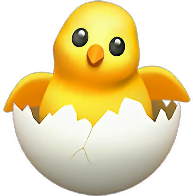 Babychicken Egg Chicken Sticker Apple Hatching Chick Emoji Png Egg Emoji Png