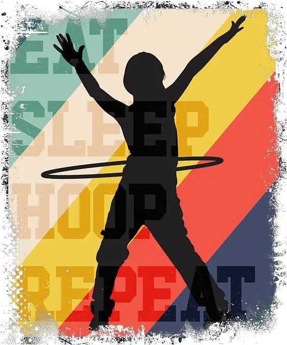 Eat Sleep Hoop Repeat Hula Retro Fleece Blanket For For Running Png Hula Hoop Icon