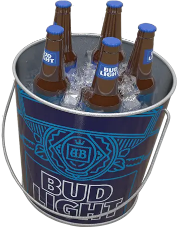 Bud Light Metal Beer Bucket Beer Bottle Png Beer Bucket Png