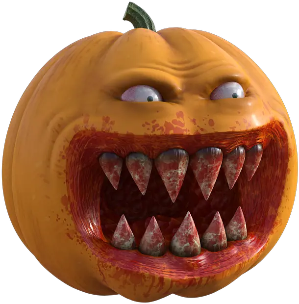 Bloody Pumpkin Scary Teeth Bloody Pumpkin Png Scary Pumpkin Png