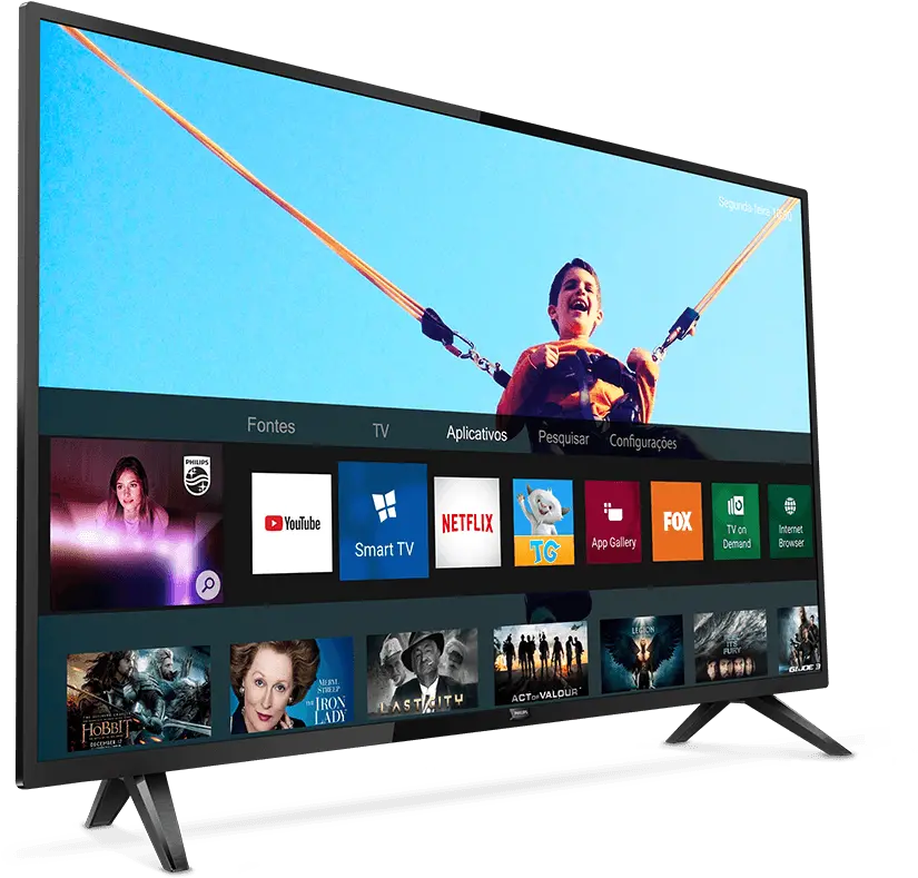 Smart Tv Led 32u201d Philips 32phg581378 Wifi 2 Hdmi 2 Usb Tv Philips Png Smart Tv Png