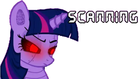 Ponies Sticker Gif Gfycat Robot Scanning Gif Cartoon Png Twilight Sparkle Transparent