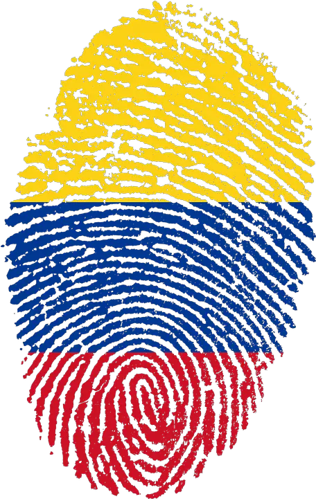 Colombia Flag Fingerprint Pakistan Flag Finger Print Png Colombia Png