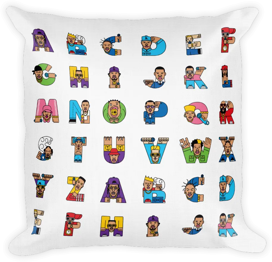 Rap Abc Premium Pillow Groupe 53 Grille 5 Png Rappers Png