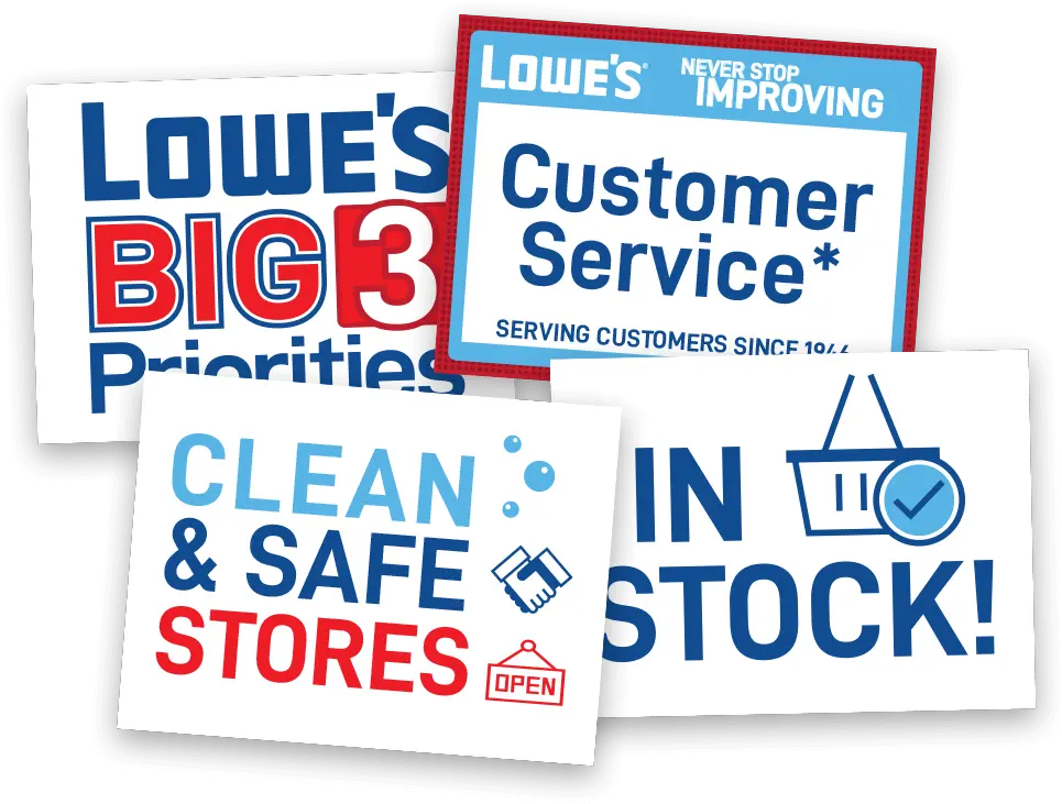 Loweu0027s Store Signs Why Not Advertising Llc We Were Lowes Coupon Png Lowes Logo Png