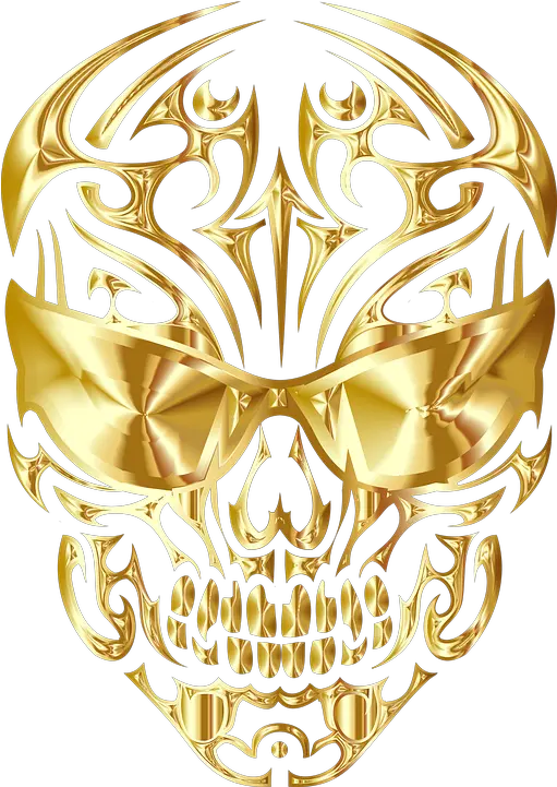 Free Photo Icon Tribal Skeleton Bones Head Death Skull Gold Logo Gold Skull Png Gold Icon