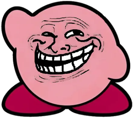 Download Photo Troll Face Kirby Full Size Png Image Pngkit Troll Face Kirby Kirby Face Png
