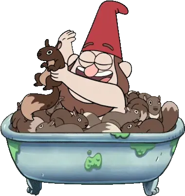 Transparent Gravity Falls Gifs Gravity Falls Squirrels Bath Gif Png Gnome Transparent