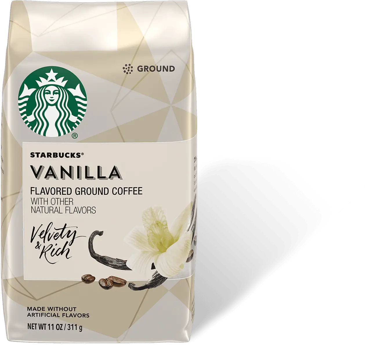 Vanilla Ground Flavored Coffee Starbucks Starbucks Vanilla Flavored Ground Coffee Png Coffee Bag Icon