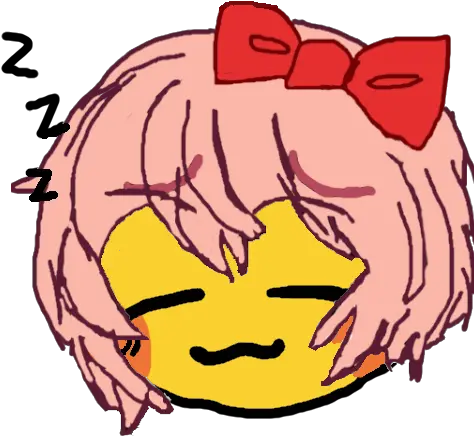 Blessed Sleepy Sayori Emoji Wanted Me To Remind You Sayori Discord Emoji Png Sleep Emoji Png