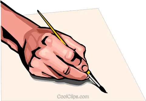 Hand With Paint Brush Royalty Free Vector Clip Art Hand Holding A Paintbrush Png Paint Brush Vector Png