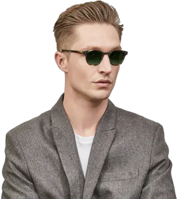 Bloobloom Designer Eyewear Model With Sunglasses Men Png Cool Glasses Png