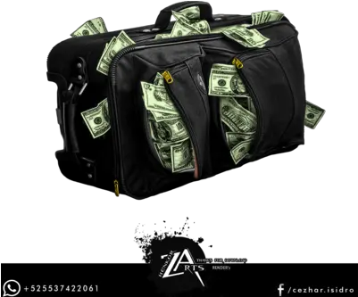 Free Suitcase With Money Psd Vector Graphic Vectorhqcom Suitcase Full Of Money Png Money Bag Transparent Background