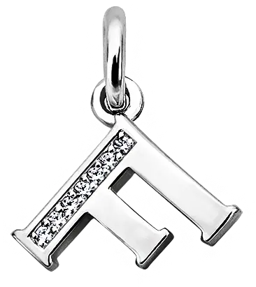 Silver Cz Alphabet Letter With Charm Locket Png F Png