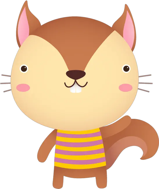 Cute Squirrel Cartoon With Hand Waving Cute Squirrel Png Cute Squirrel Cartoon Squirrel Png