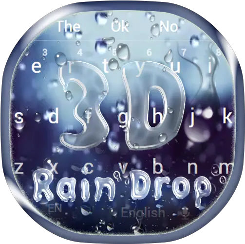 3d Falling Raindrop Keyboard Apps On Google Play Circle Png Rain Drops Transparent Background