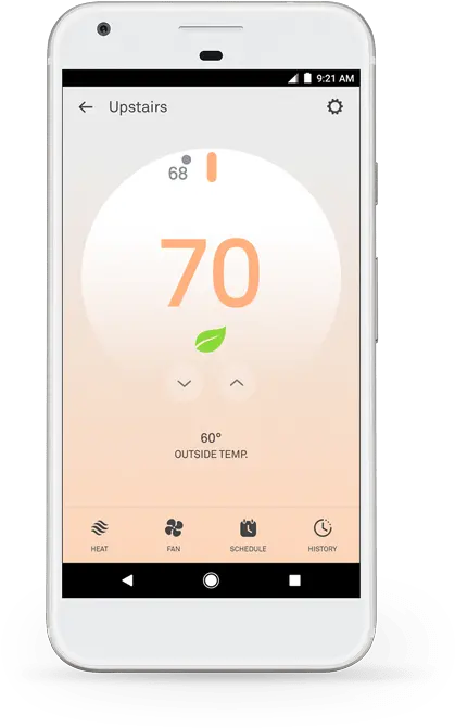 Nest Thermostat E Programmable Wifi Our 2 Minute Gmo Png Nest Thermostat E Stuck On Home Icon