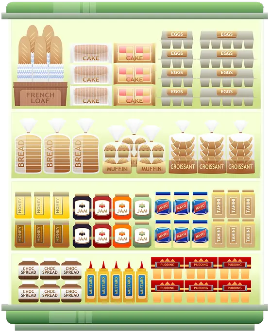 Supermarket Shelf Products Grocery Free Image On Pixabay Grocery Shelf Clipart Transparent Png Groceries Png