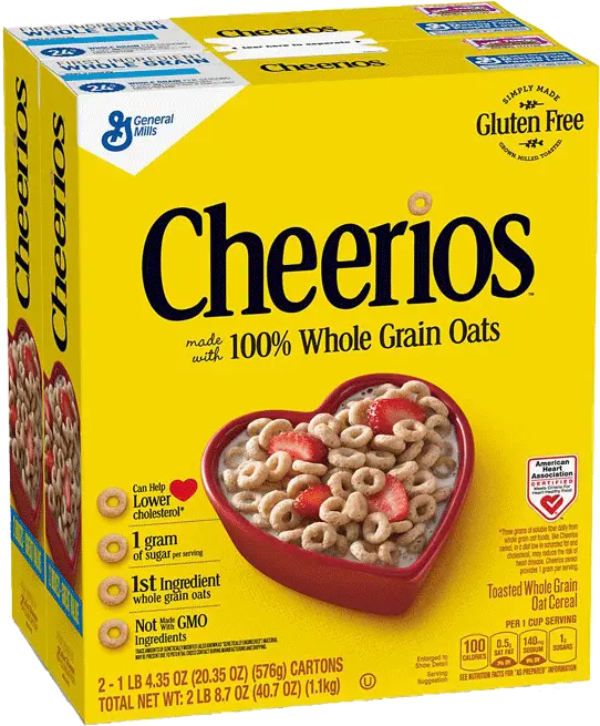 Cheerios Gluten Free Cold Cereal 2 Pk 2035 Oz U2022 Thirstyrun Costco Cereal Png Cheerios Png