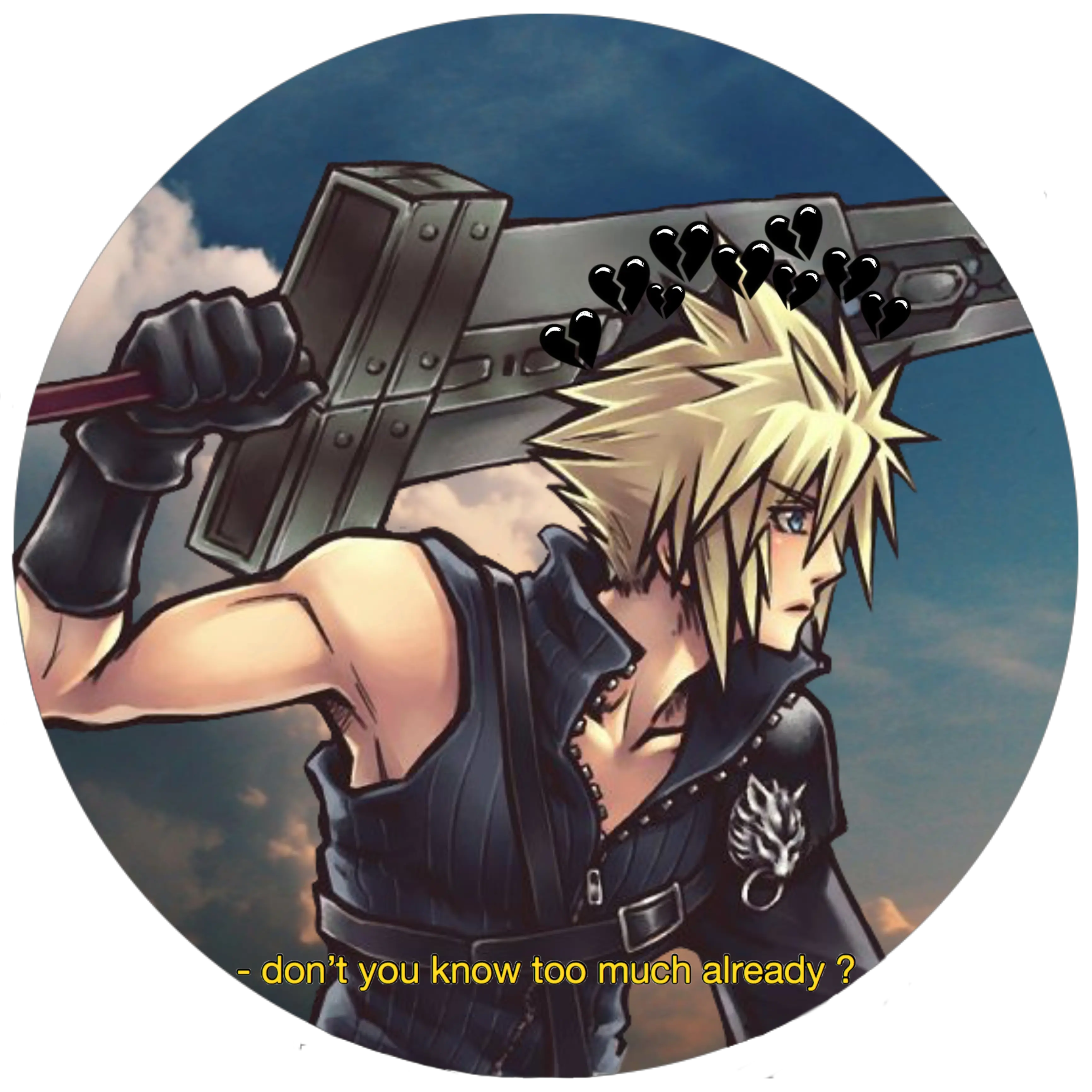 Cloud Cloudstrife Ffvii Finalfantasy Finalfantasyvii Cloud Ff7 Pfp Png Cloud Strife Png