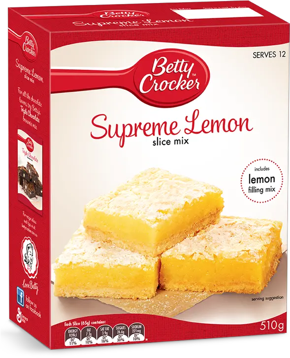 Supreme Lemon Slice Mix Baking Products Betty Crocker Au Betty Crocker Apple Cinnamon Muffins Png Lemon Slice Png