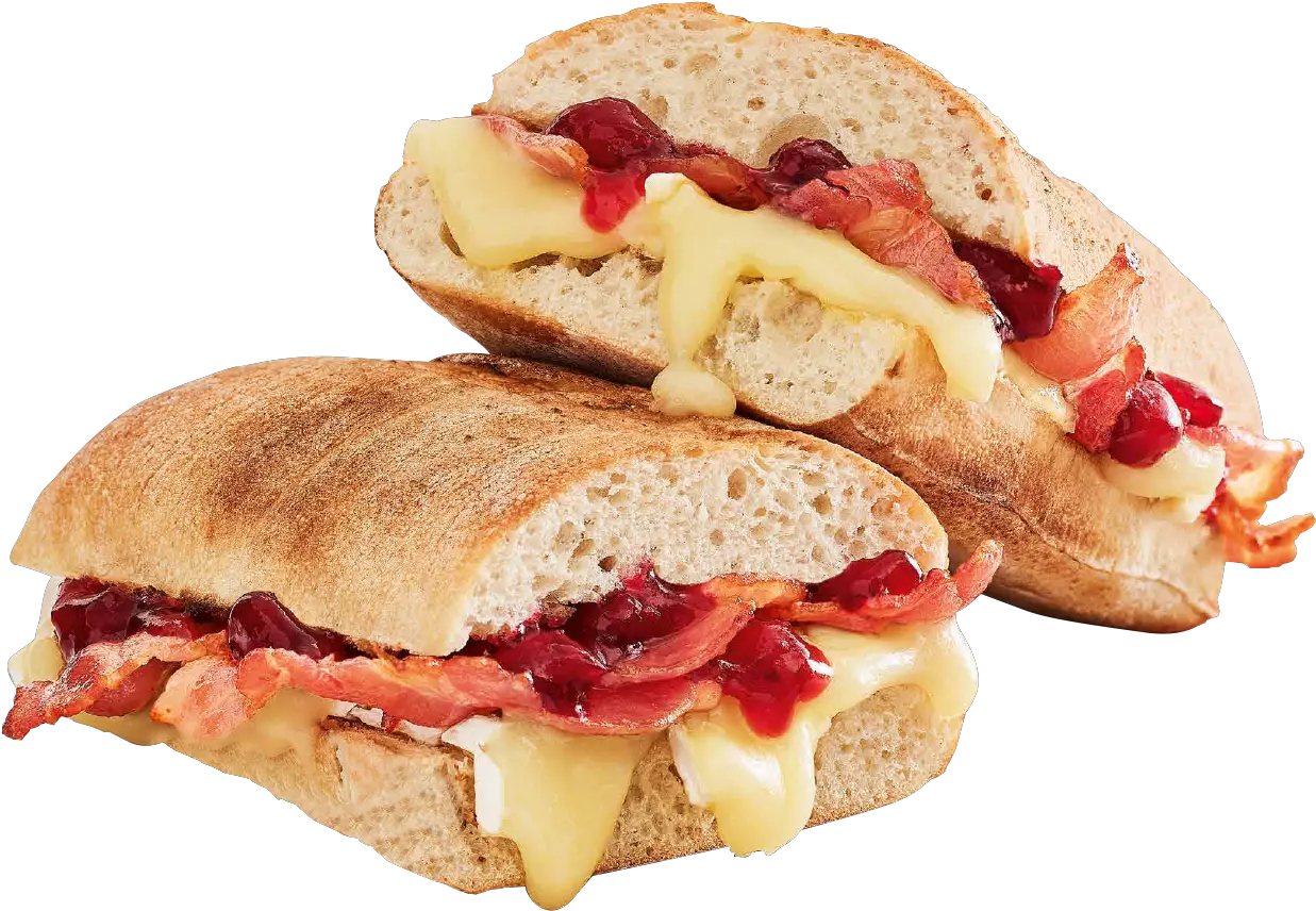 This Is The Most Unhealthy Christmas Sandwich Brie Bacon And Cranberry Sandwich Png Sandwich Transparent