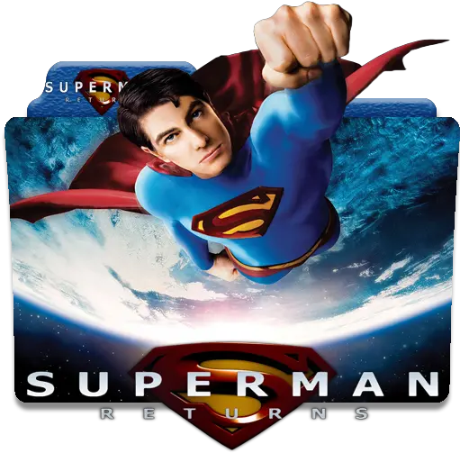 Superman Returns 2006 Folder Icon Designbust Superman Brandon Routh Poster Png Superman Icon